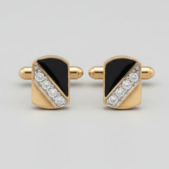 Diagonal Diamond Cufflinks