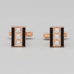 Black and Gold Shield Cufflinks