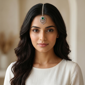Labgrown Emerald Classic Bridal Mangtika