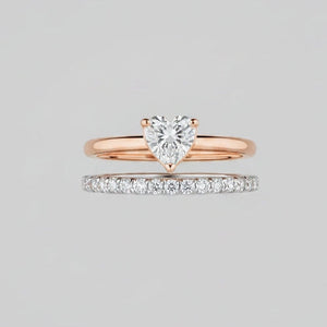 Flowing lab-grown diamond engagement ring for women – 100% custom-made