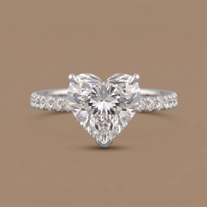 2ct Labgrown Heart Solitaire Engagement Ring