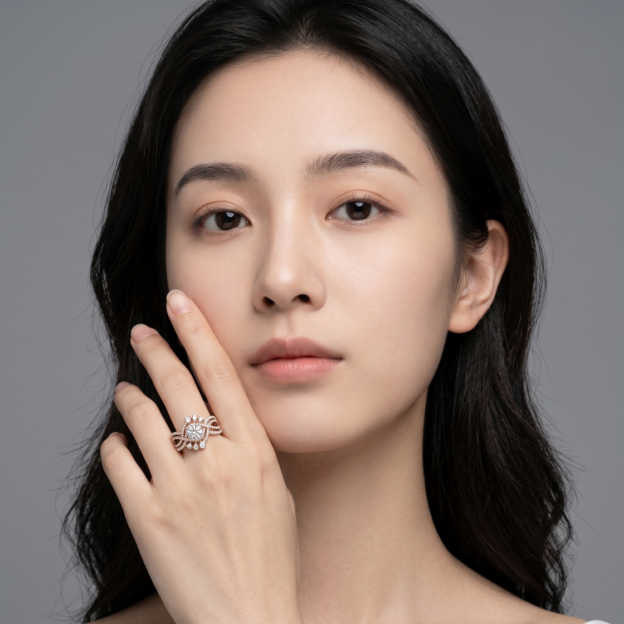 Solitaire Flourish Ring