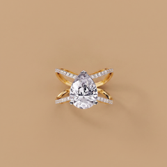 Solitaire pear-cut Vow Ring