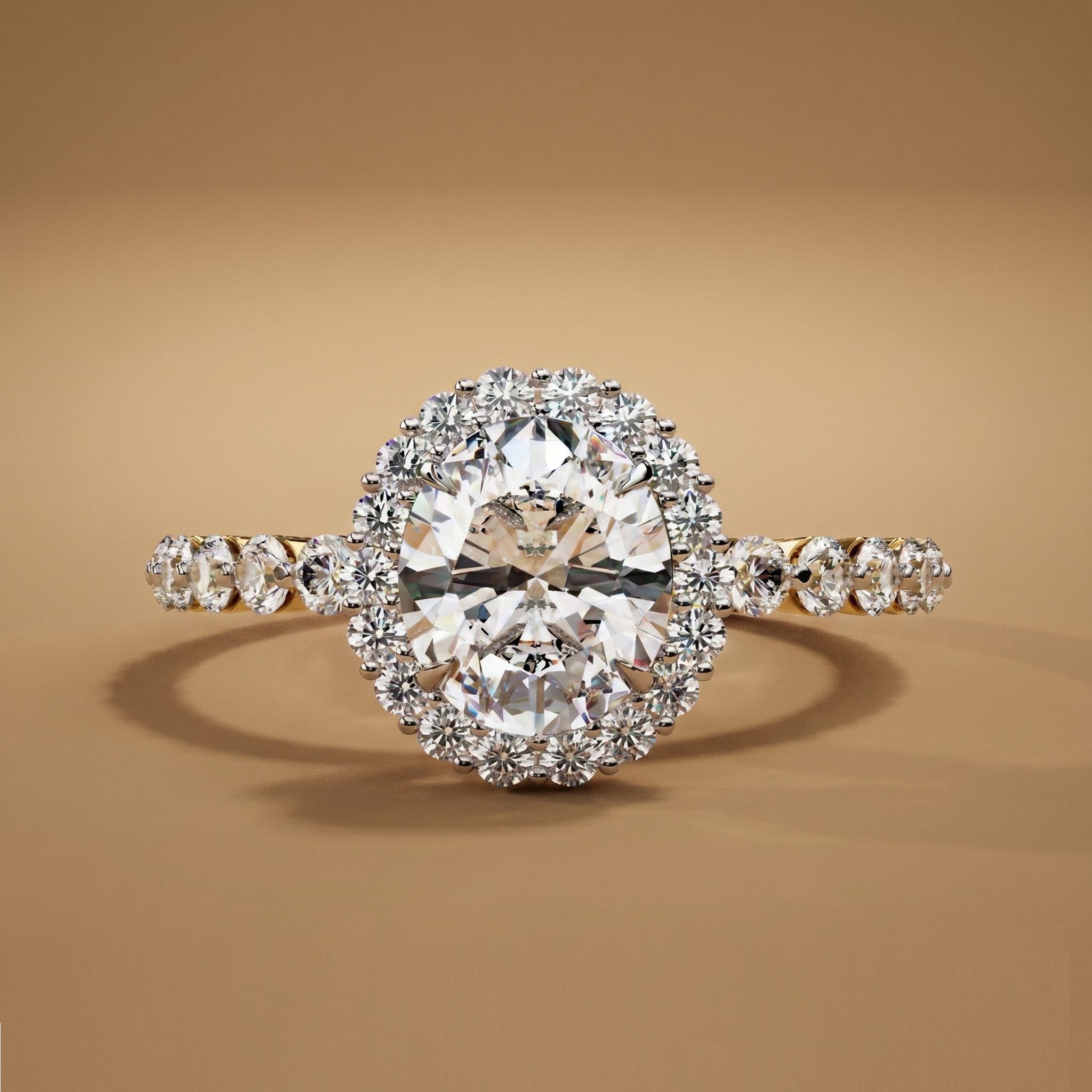 Solitaire Oval Sun Ring