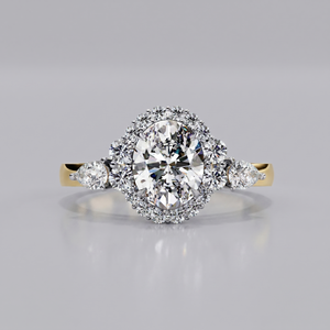 Solitaire Oval Flora Ring