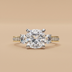 Classic Solitaire Cushion Ring
