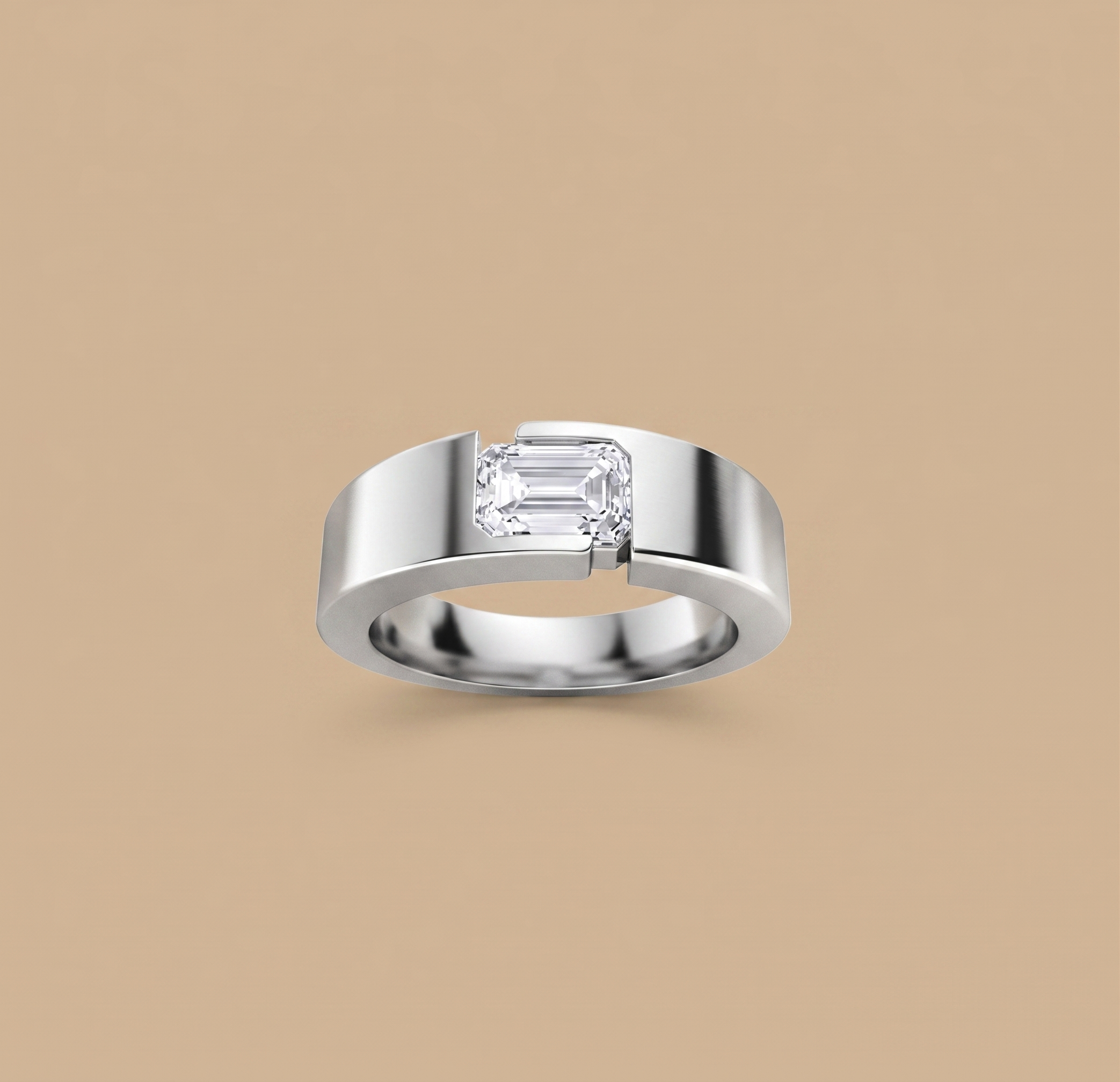 Prism Cut Solitaire Ring