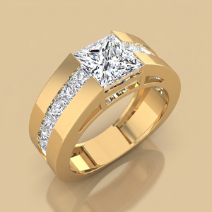 2ct labgrown princess men's ring