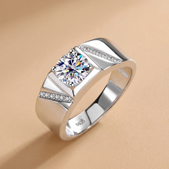 1.5ct labgrown cushion diamond men's engagement ring
