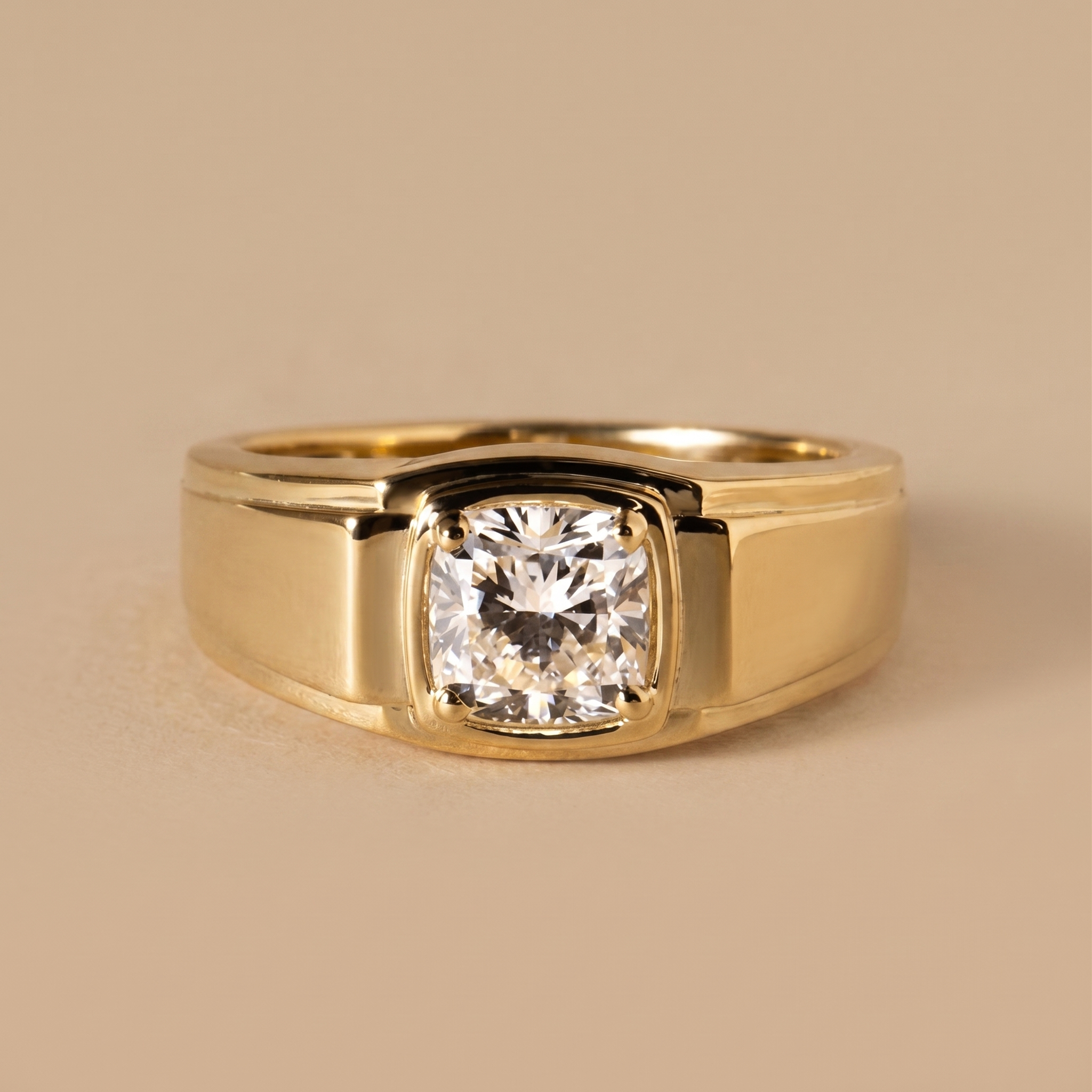 Asscher Edge – 1.5 ct Men's Classic Lab-Grown Diamond Ring