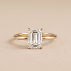 2.5ct Labgrown Emerald Solitaire Engagement Ring