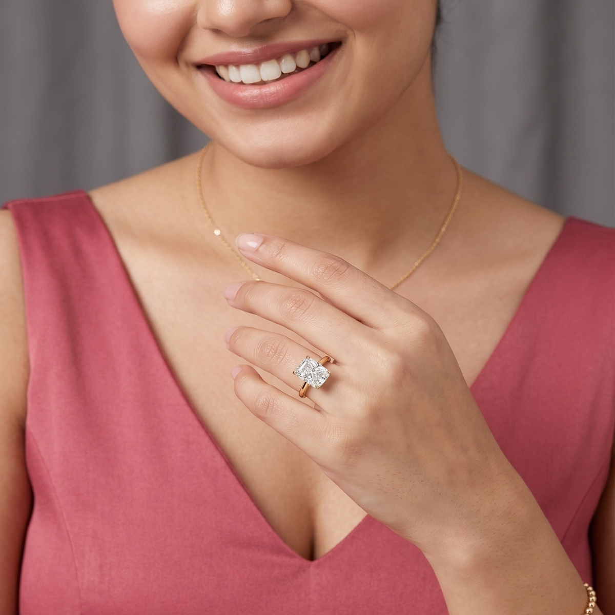 Elongated Illusion – 2.5 ct Cushion Lab-Grown Diamond Ring