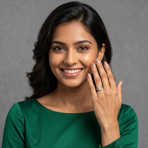2ct Labgrown Oval Solitaire Hug Ring