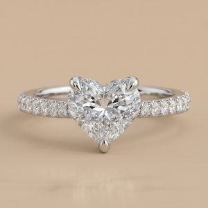 2ct Labgrown Heart Diamond Band Ring