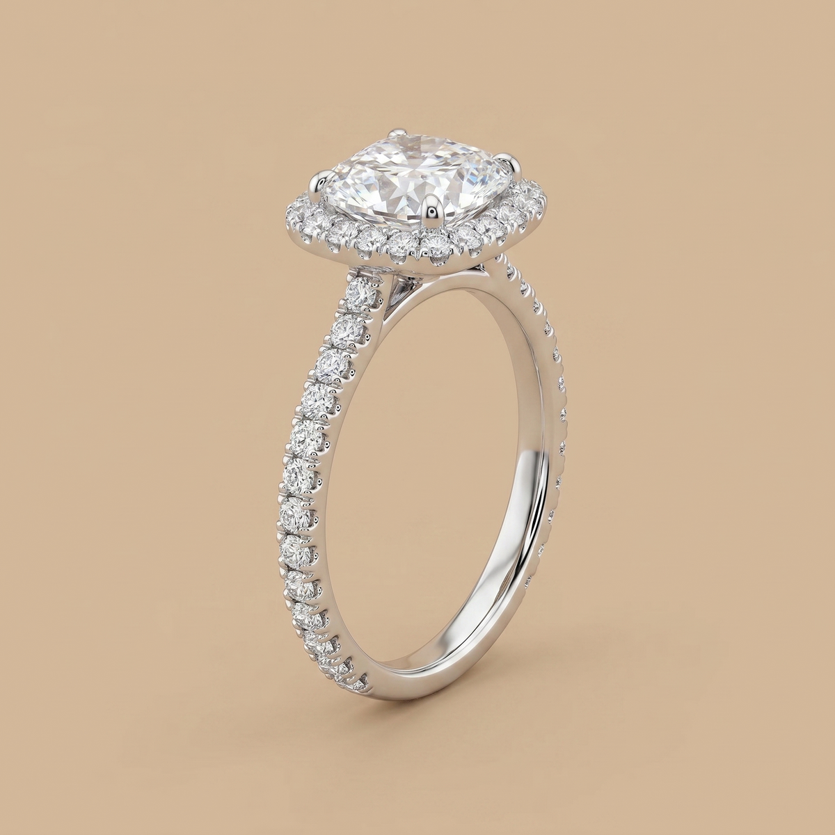 Grand Illusion – 2.93 ct Cushion Halo Lab-Grown Diamond Ring