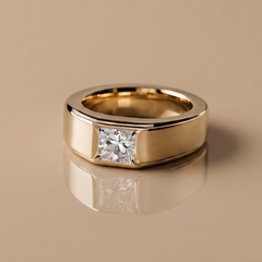 1ct Princess Men Engagement Ring