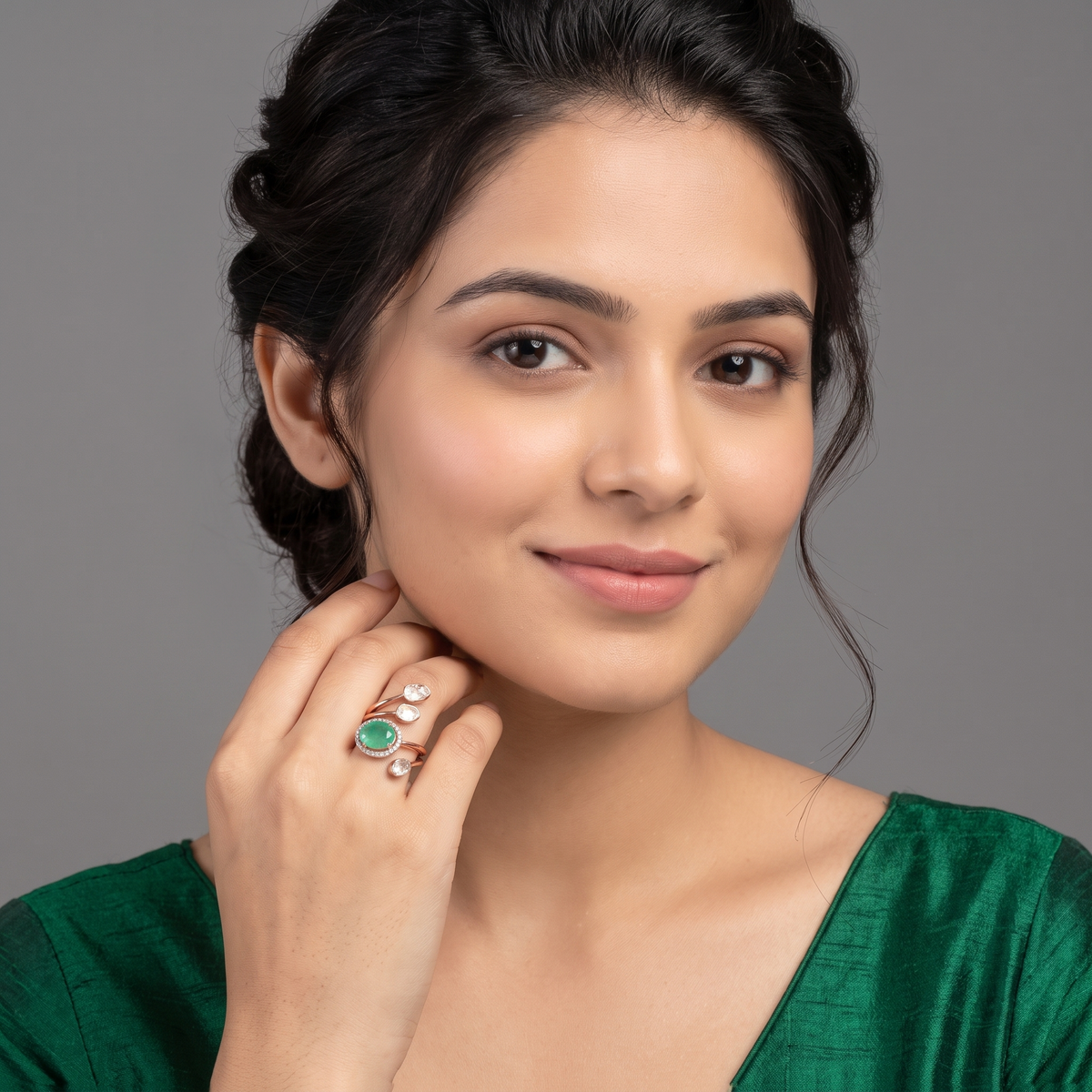 Wraparound Polki ring