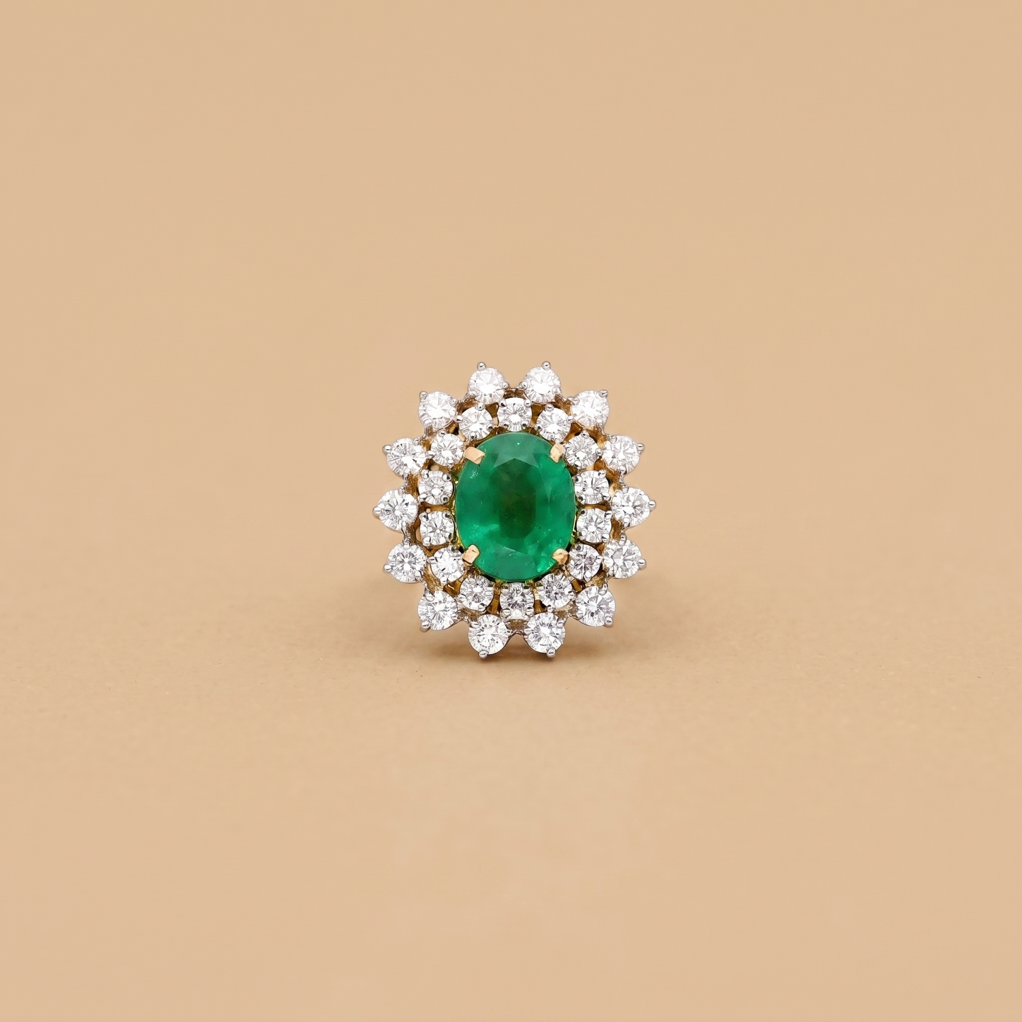 Flower of Life Emerald Ring