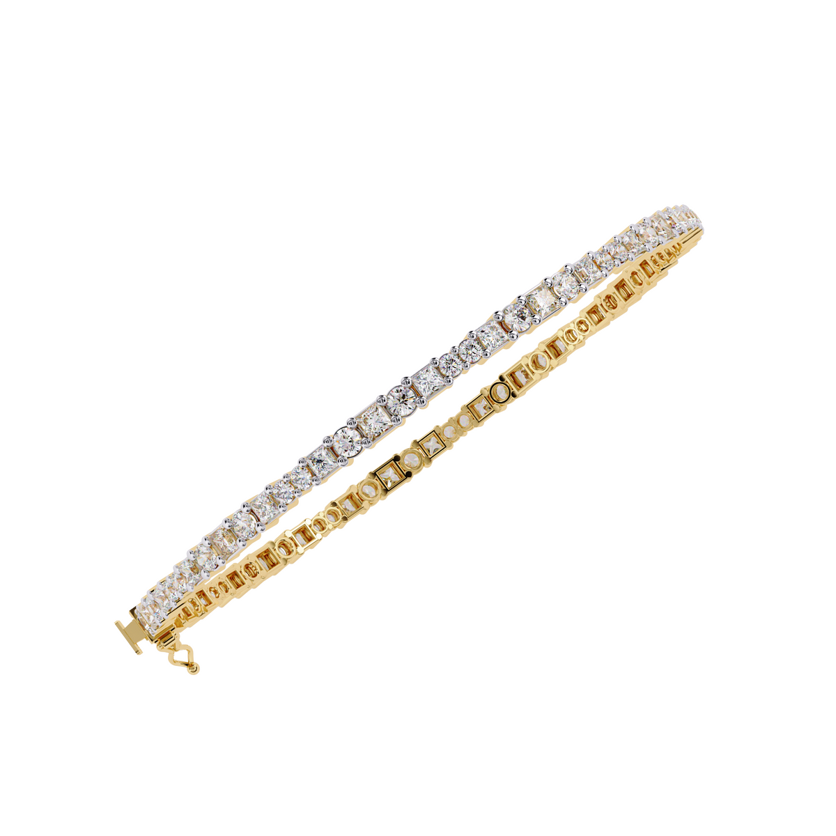 Heritage Line Bracelet, a heritage diamond line design in lab-grown diamonds, 9/14/18kt gold, at Inarra Atelier Saltlake