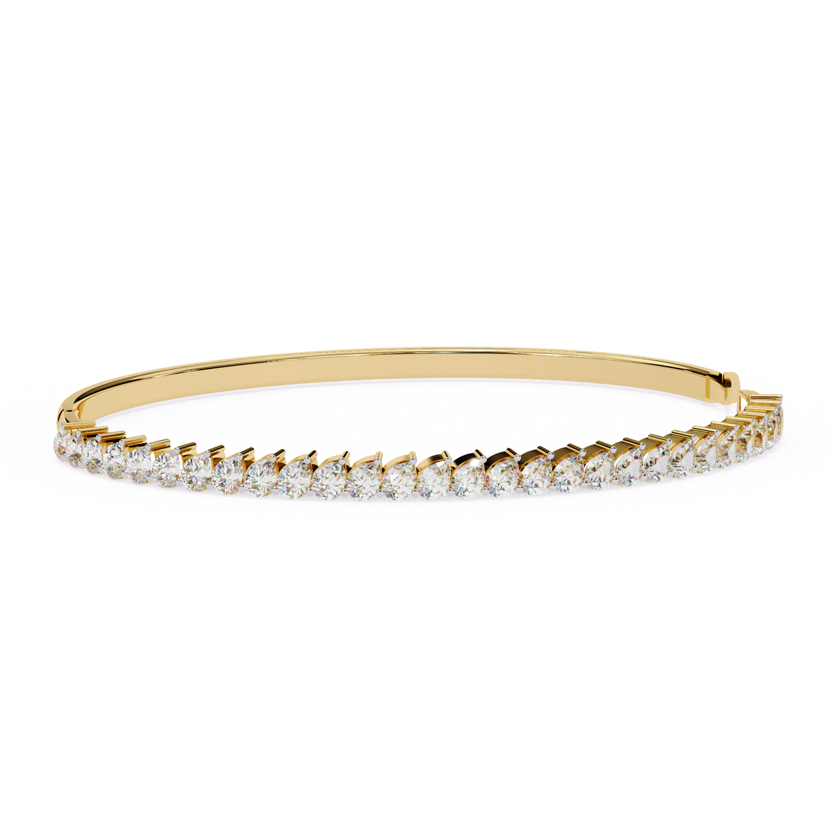 Drop Band Bracelet, a drop-diamond band design in lab-grown diamonds, 9/14/18kt gold, at Inarra Atelier Kolkata