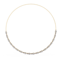 Round & Oval Curve Necklace