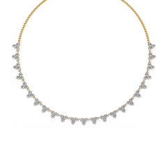 Three-Stone Round Necklace