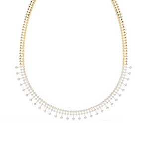 Round Arc & Princess Drop Necklace