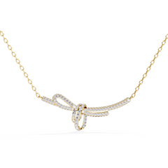 Round Brilliant Bow Necklace