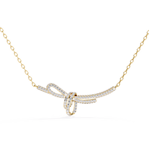 Round Brilliant Bow Necklace