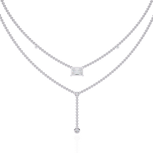 Balance Layers Solitaire Necklace