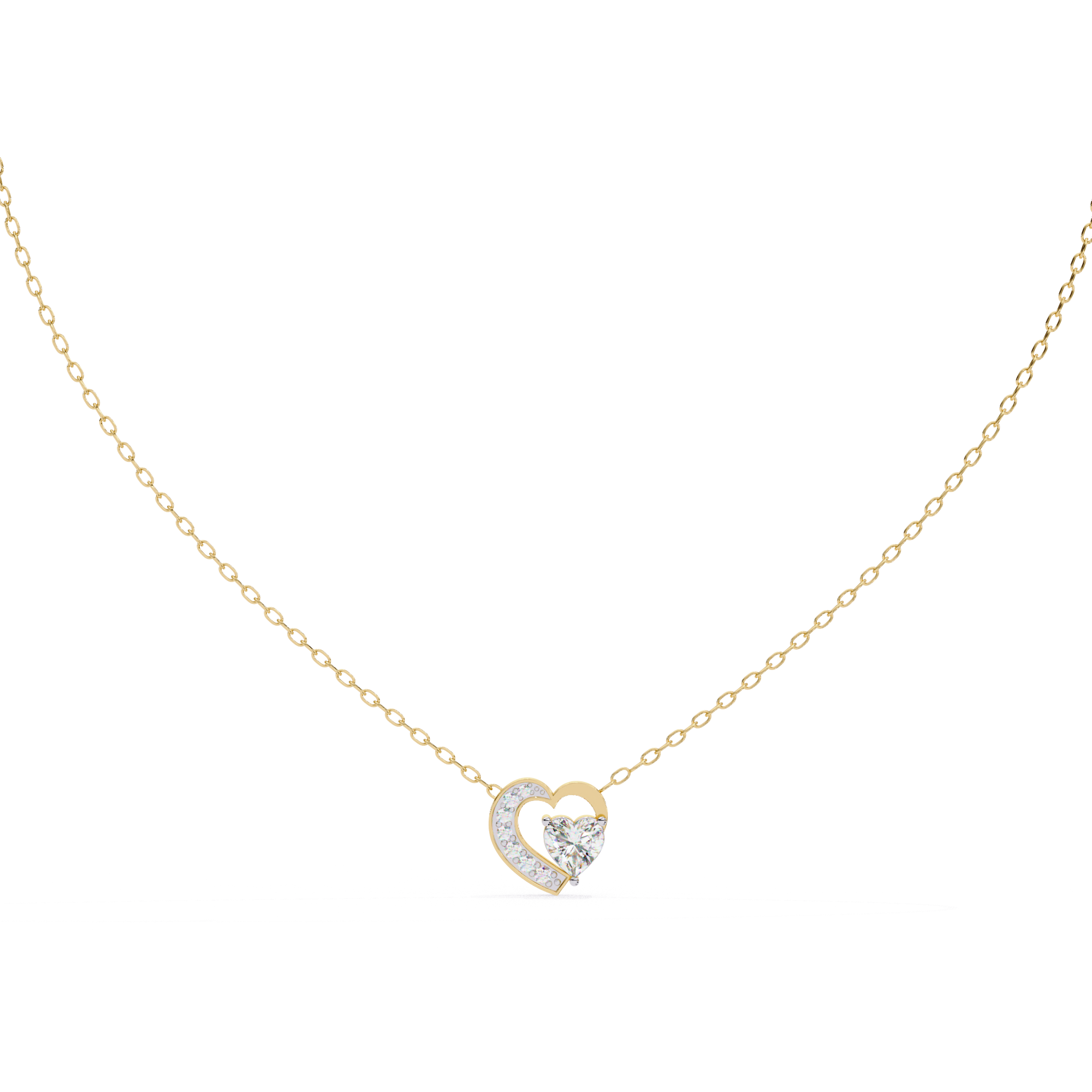 Crossover Heart Pendant