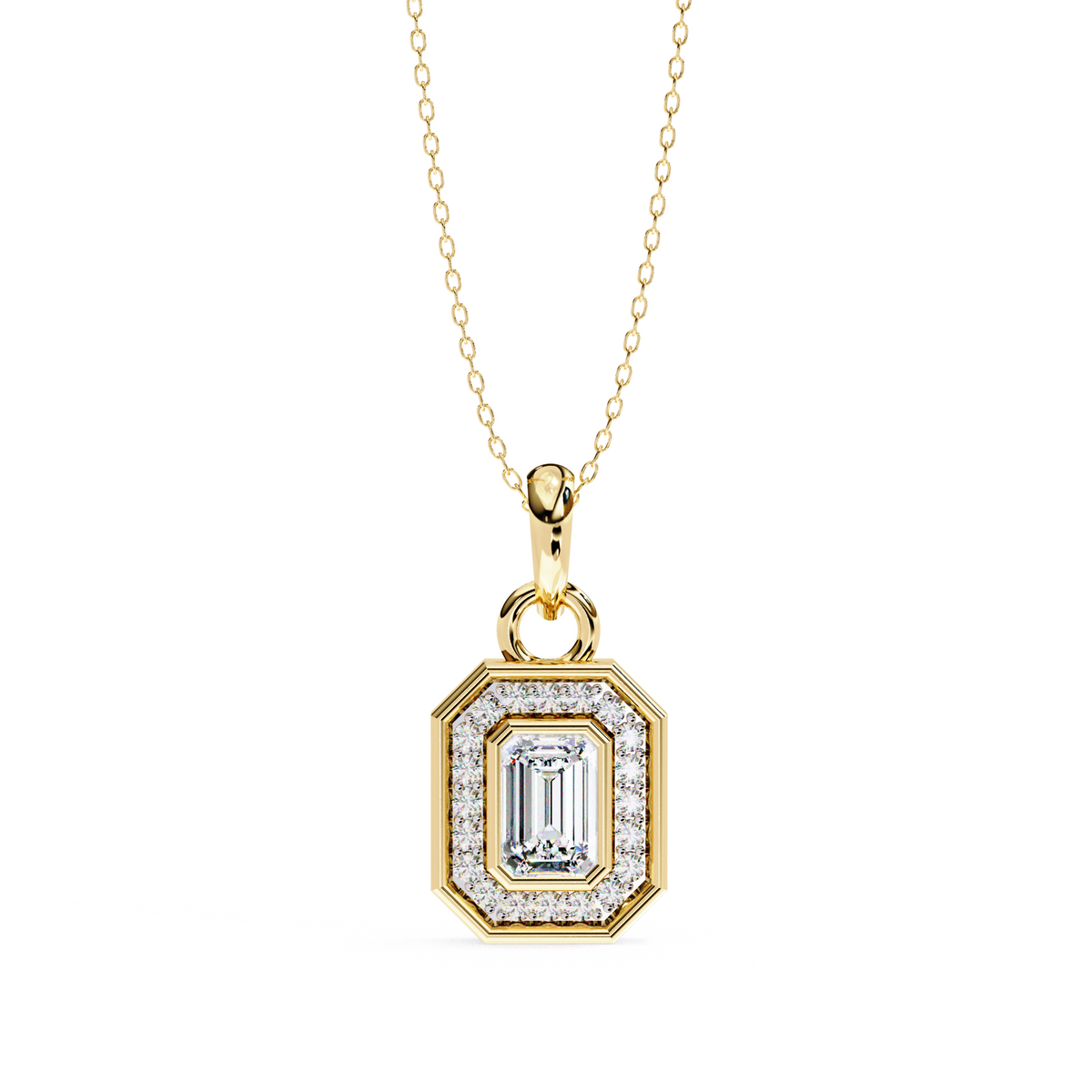 Sonnet Pendant, a sonnet-style diamond design, 9/14/18kt gold, at Inarra Atelier Kolkata