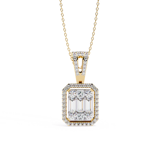Rectangle Halo Pendant