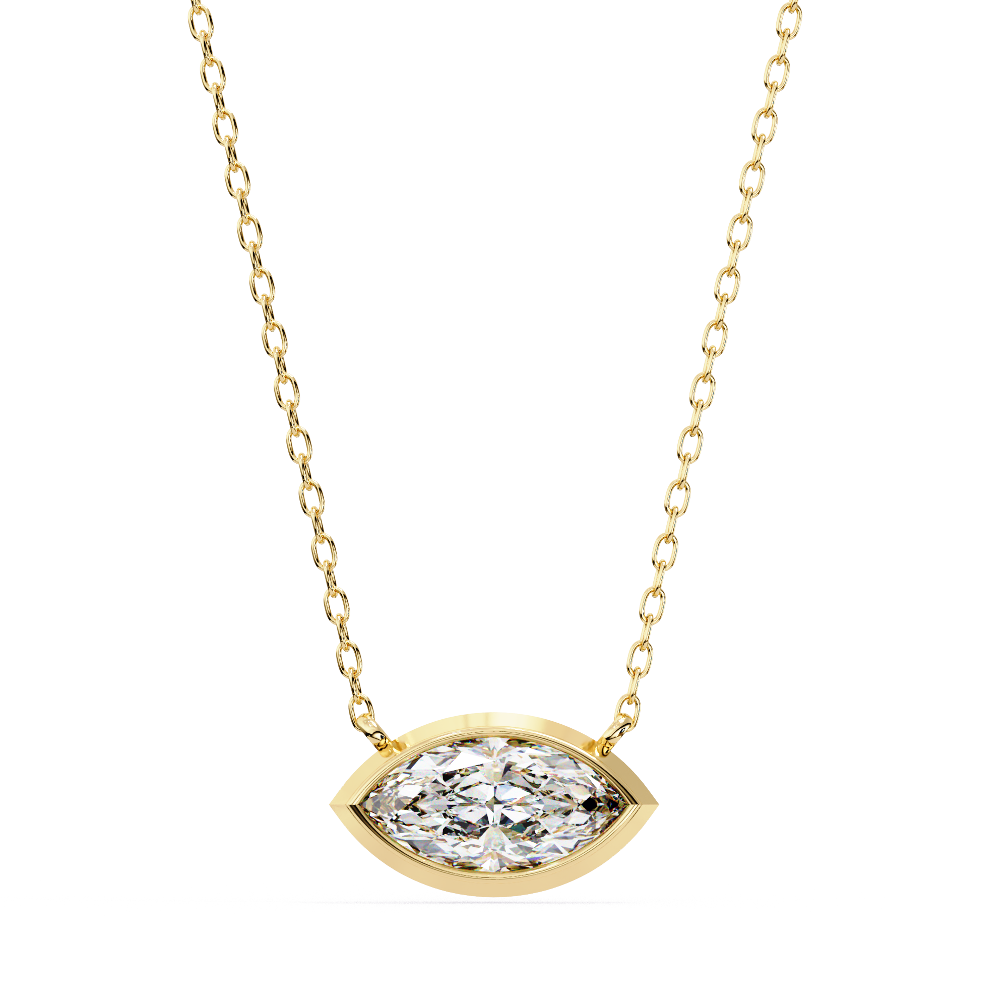 The Solitaire Marquise Pendant