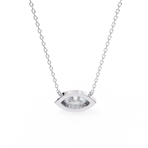 The Solitaire Marquise Pendant