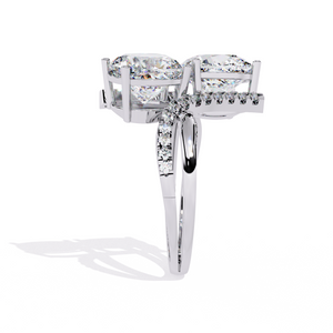 Cushion Duo Solitaire Ring
