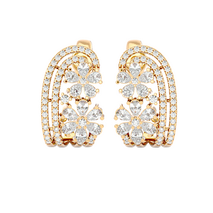 Diamond Twin Blossom Earrings