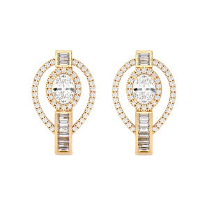 Mixed-Cut Deco Earrings