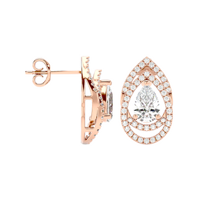 Dual Tone Pear Studs