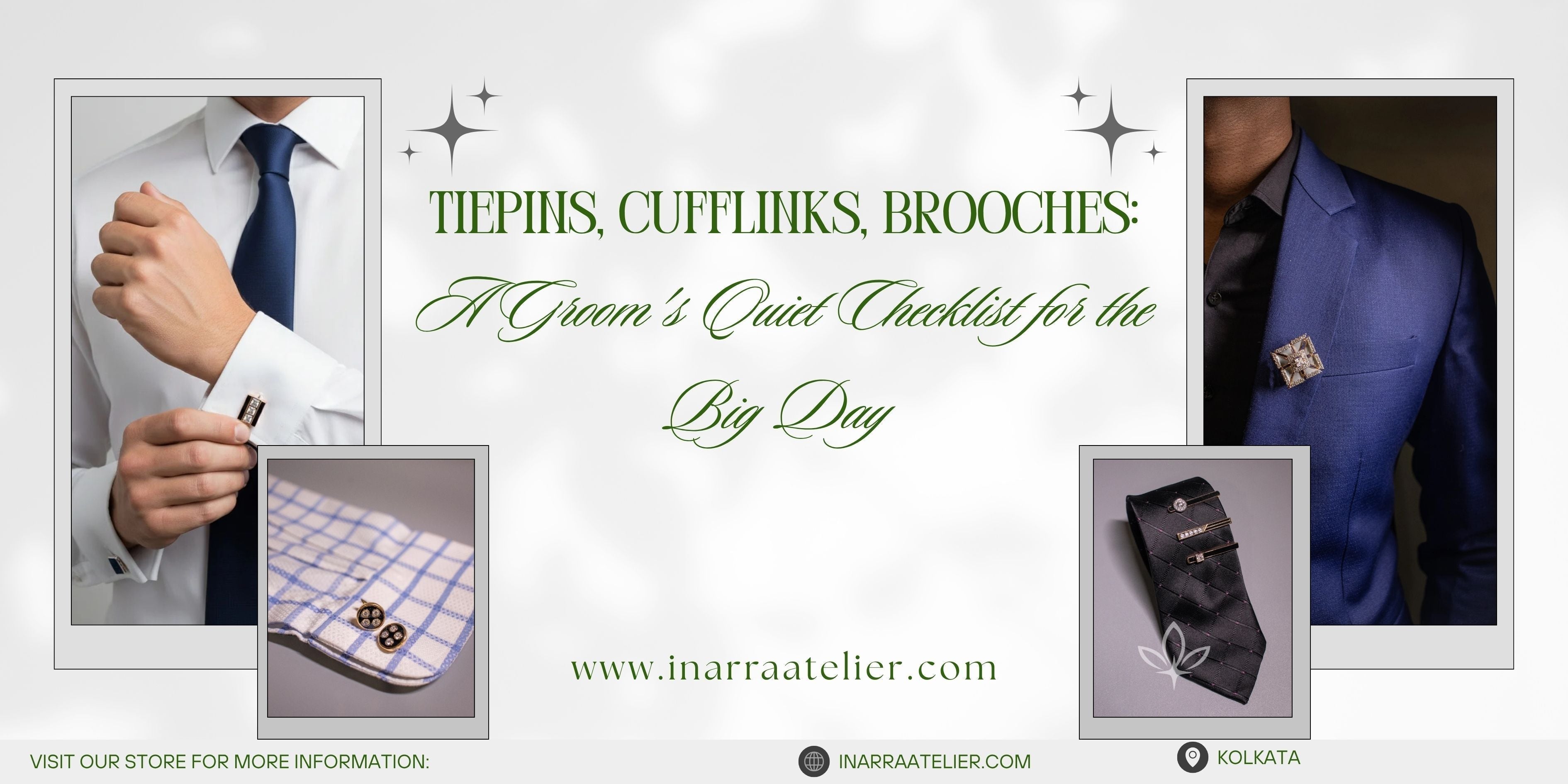 Tiepins, Cufflinks, Brooches: A Groom's Quiet Checklist for the Big  Day