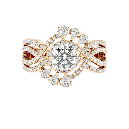 Solitaire Flourish Ring