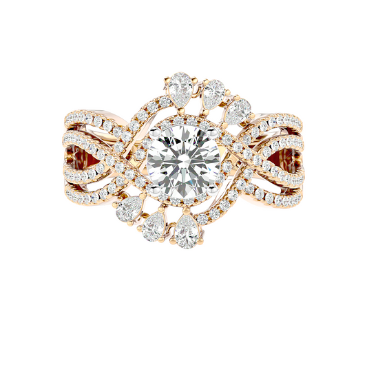 Solitaire Flourish Ring