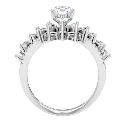 Solitaire Starburst Ring