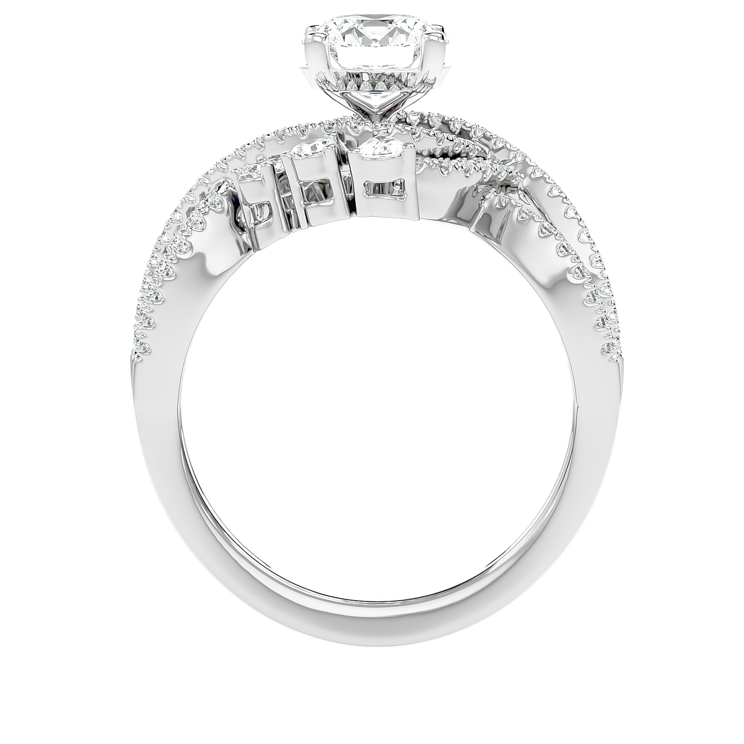 Solitaire Flourish Ring