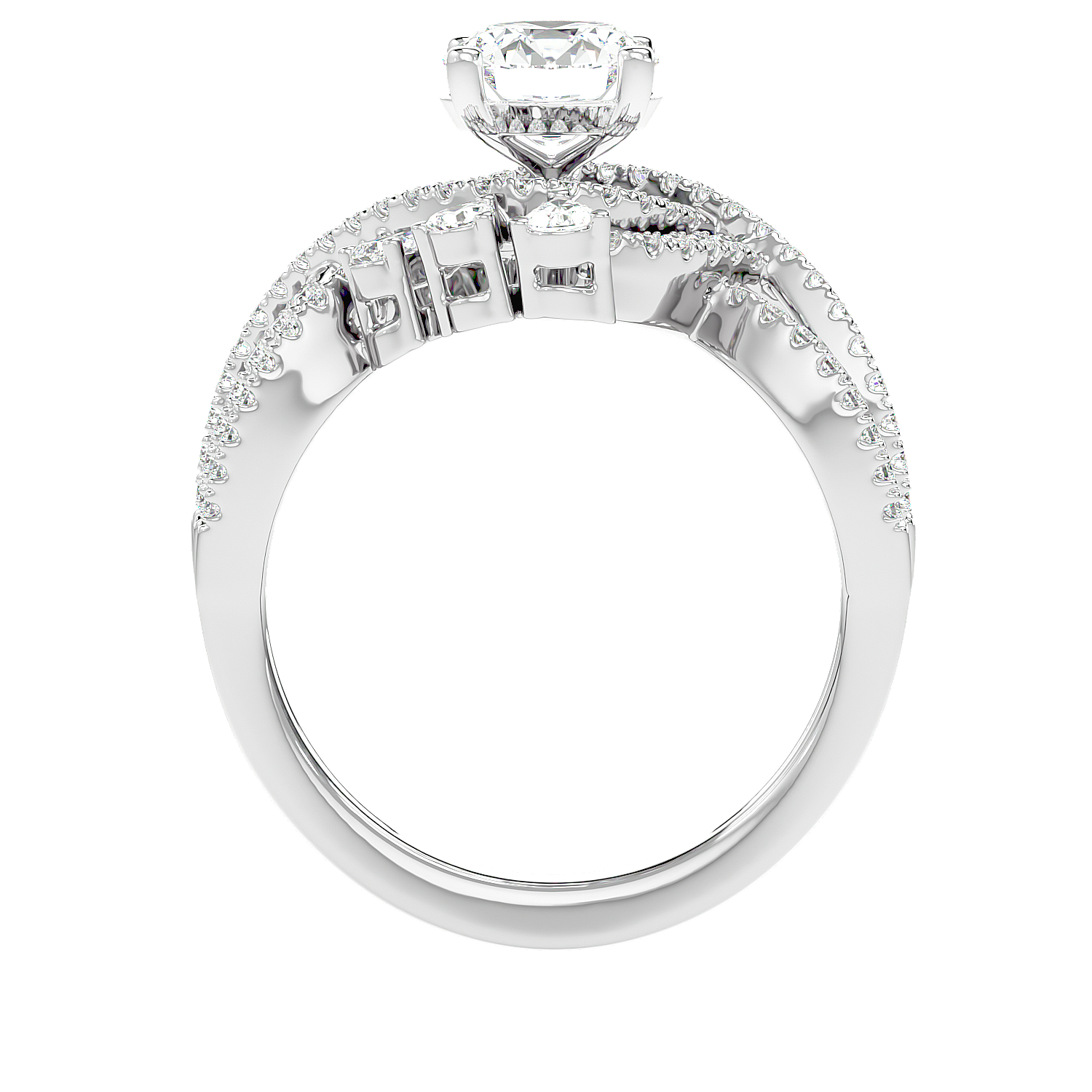 Solitaire Flourish Ring