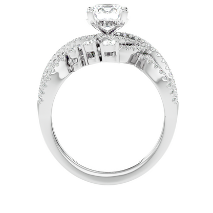 Solitaire Flourish Ring