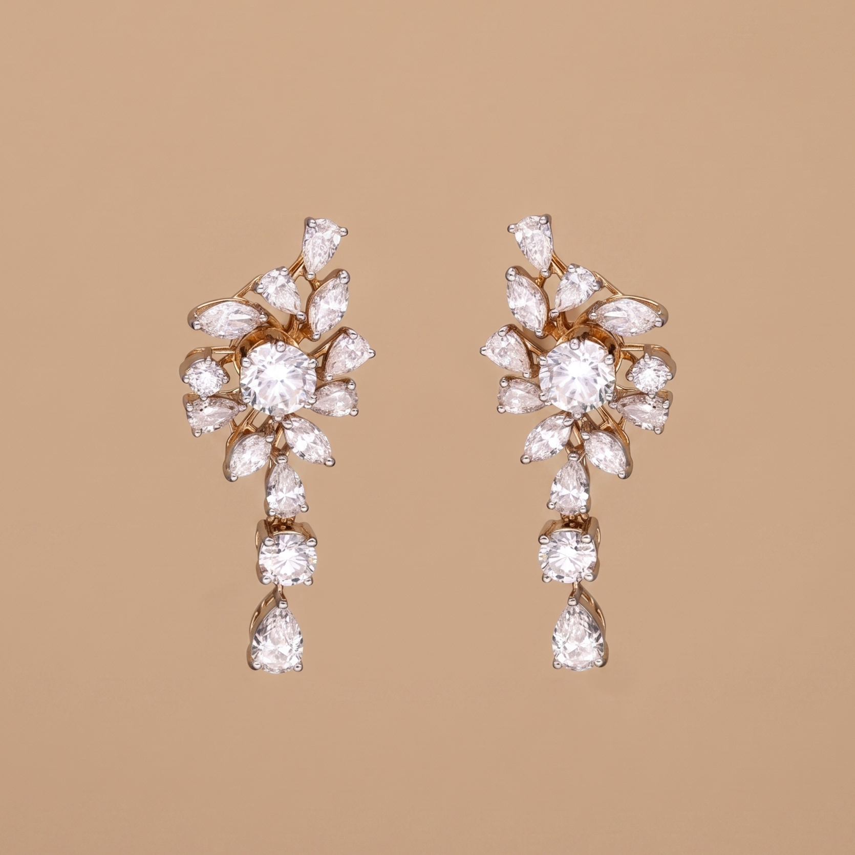 Labgrown 1ct Round Solitaire Jacket Earrings