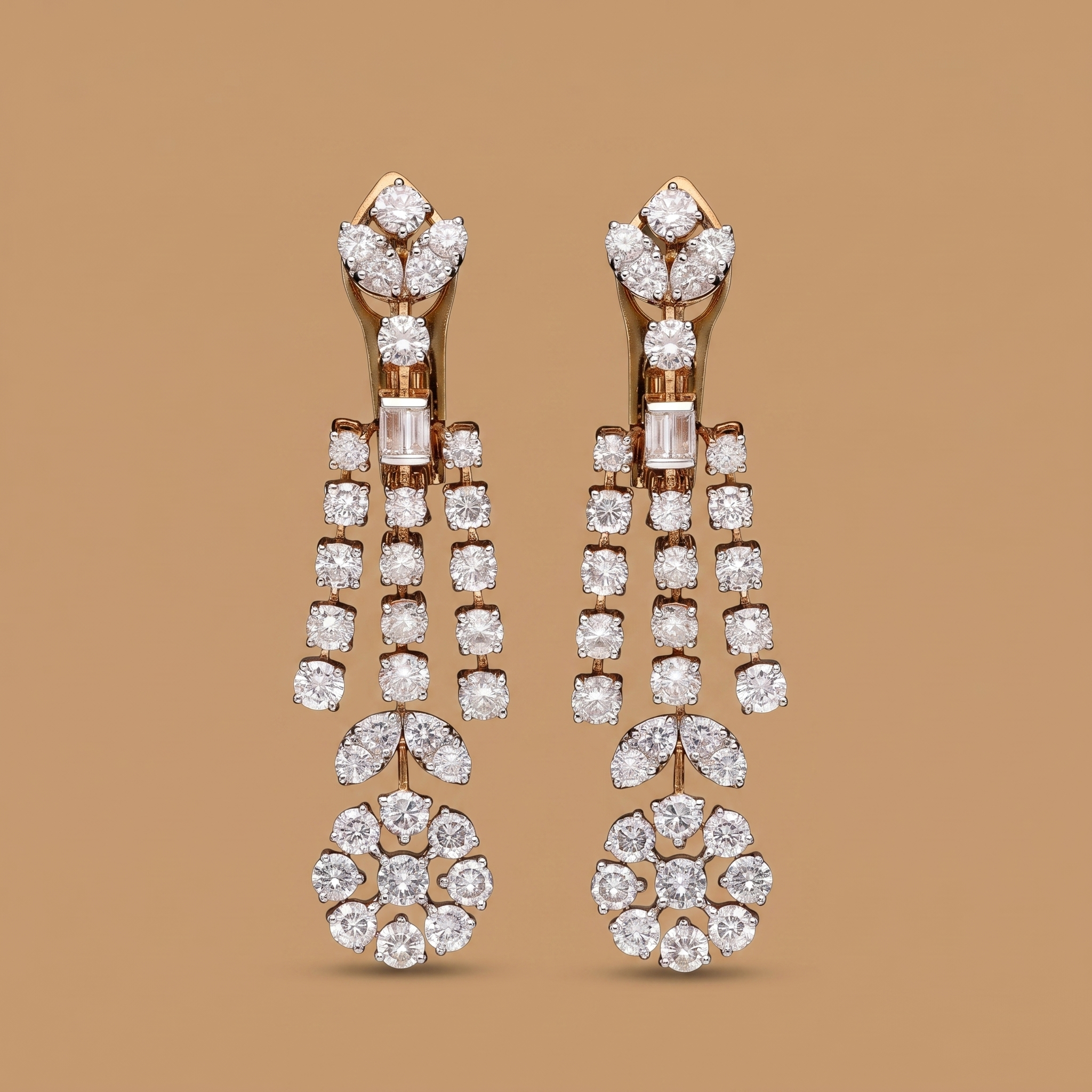 Classic Round Labgrown Hanging Earrings