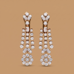 Classic Round Labgrown Hanging Earrings
