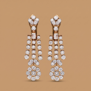Classic Round Labgrown Hanging Earrings